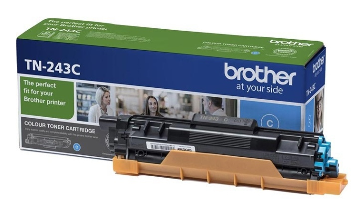 Brother TN-243C Tonerkassett 1 styck Original Cyan i gruppen Datautstyr / Skrivere og tilbehør / Blekk og toner / Toner / Brother hos TP E-commerce Nordic AB (A15701)