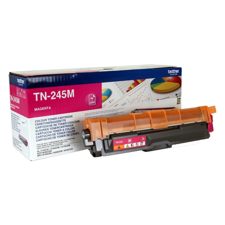 Brother TN-245M Tonerkassett 1 stk Original Magenta i gruppen Datautstyr / Skrivere og tilbehør / Blekk og toner / Toner / Brother hos TP E-commerce Nordic AB (A15705)