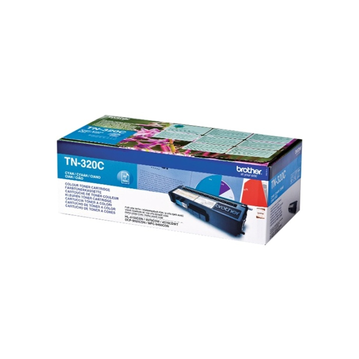 Brother TN-320C Tonerkassett 1 stk Original Cyan i gruppen Datautstyr / Skrivere og tilbehør / Blekk og toner / Toner / Brother hos TP E-commerce Nordic AB (A15713)