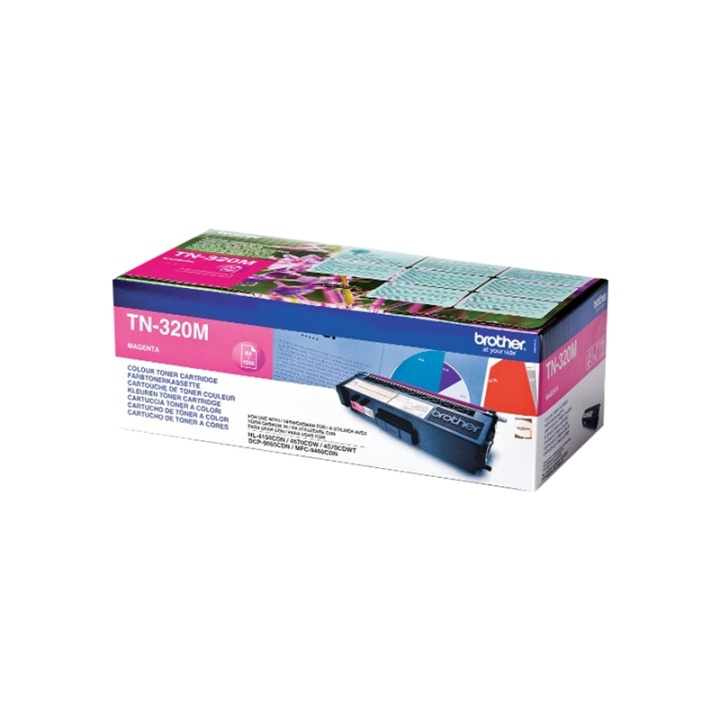 Brother TN-320M Tonerkassett 1 styck Original Magenta i gruppen Datautstyr / Skrivere og tilbehør / Blekk og toner / Toner / Brother hos TP E-commerce Nordic AB (A15714)