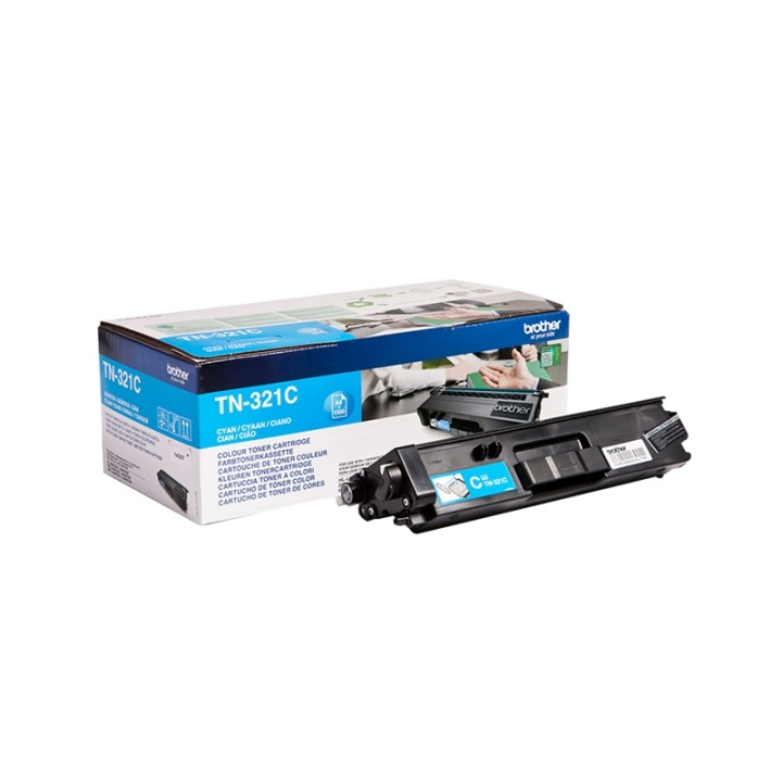 Brother TN-321C Tonerkassett 1 stk Original Cyan i gruppen Datautstyr / Skrivere og tilbehør / Blekk og toner / Toner / Brother hos TP E-commerce Nordic AB (A15717)