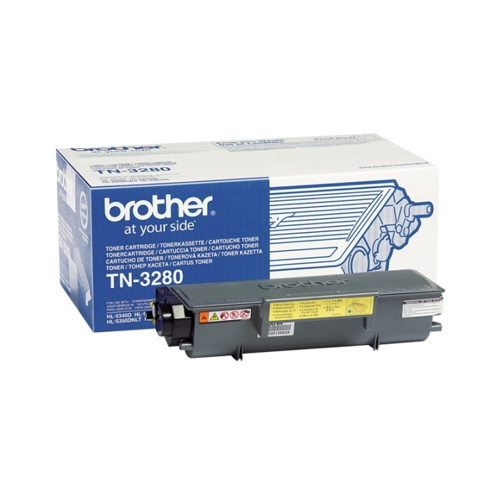 Brother TN-3280 Tonerkassett 1 styck Original Svart i gruppen Datautstyr / Skrivere og tilbehør / Blekk og toner / Toner / Brother hos TP E-commerce Nordic AB (A15723)