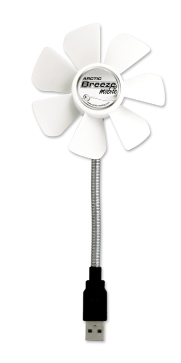 Arctic Breeze Mobile USB-gadget Svart, rustfritt stål, hvit vifte i gruppen SMARTTELEFON & NETTBRETT / Annet tilbehør / Gadgets hos TP E-commerce Nordic AB (A15961)