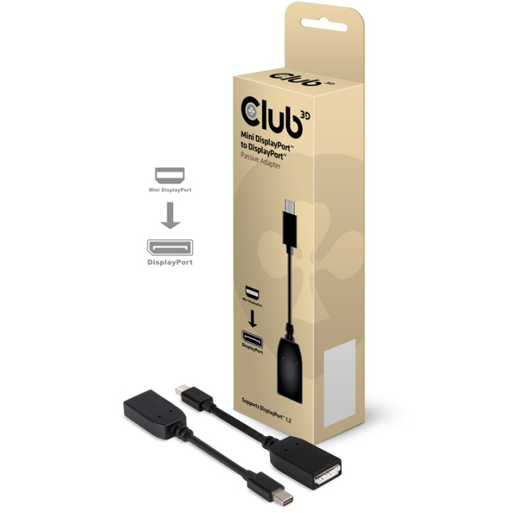CLUB3D Mini DisplayPort to DisplayPort 1.2 Adapter Cable i gruppen Datautstyr / Kabler og adaptere / DisplayPort / Adaptere hos TP E-commerce Nordic AB (A15982)
