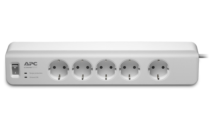 APC PM5-GR overspenningsvern Hvit 5 AC-uttak 230 V 1,83 m i gruppen HJEM, HUS OG HAGE / El og belysning / Elinstallasjon / Overspenningsvern hos TP E-commerce Nordic AB (A16108)