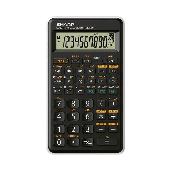 Sharp Kalkylator EL501TBWH i gruppen HJEM, HUS OG HAGE / Kontorsmaterialer / På skrivebordet hos TP E-commerce Nordic AB (A16325)