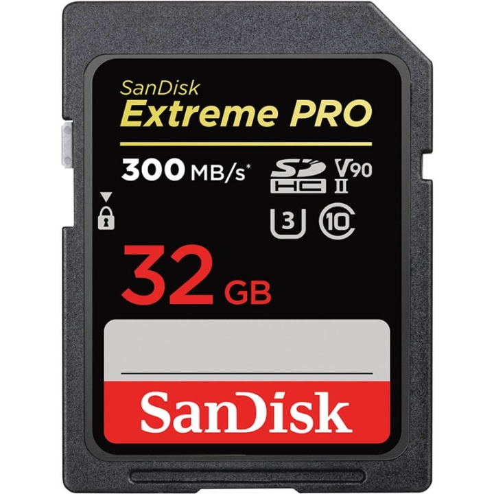 SANDISK SDHC Extreme Pro 32GB 300MB/s UHS-II V90 i gruppen Elektronikk / Lagringsmedia / Minnekort / SD/SDHC/SDXC hos TP E-commerce Nordic AB (A16440)