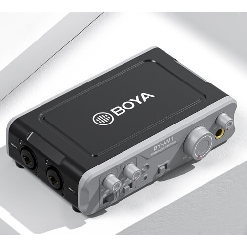 BOYA Mixer Audio BY-AM1 XLR 2-Kanals i gruppen Elektronikk / Lyd & Bilde / Håndholdte mikrofoner hos TP E-commerce Nordic AB (A16532)