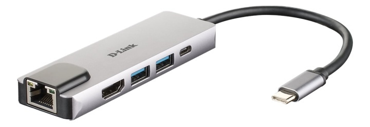 5-in-1 USB-C Hub with HDMI/Ethernet and Power Delivery i gruppen Datautstyr / Datamaskin Tilbehør / USB-Hubs hos TP E-commerce Nordic AB (A16579)