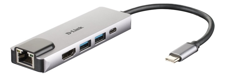 5-i-1 USB-C-hub med HDMI/Ethernet og Power Delivery i gruppen Datautstyr / Datamaskin Tilbehør / USB-Hubs hos TP E-commerce Nordic AB (A16579)