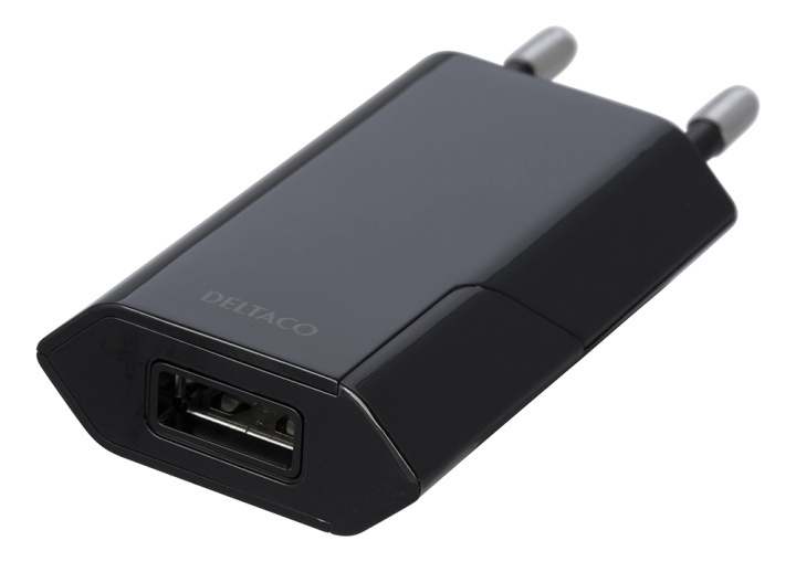 DELTACO USB-vegglader, 1x USB-A, 1A, 5W i gruppen SMARTTELEFON & NETTBRETT / Ladere og Kabler / Vegglader / Vegglader USB hos TP E-commerce Nordic AB (A16665)
