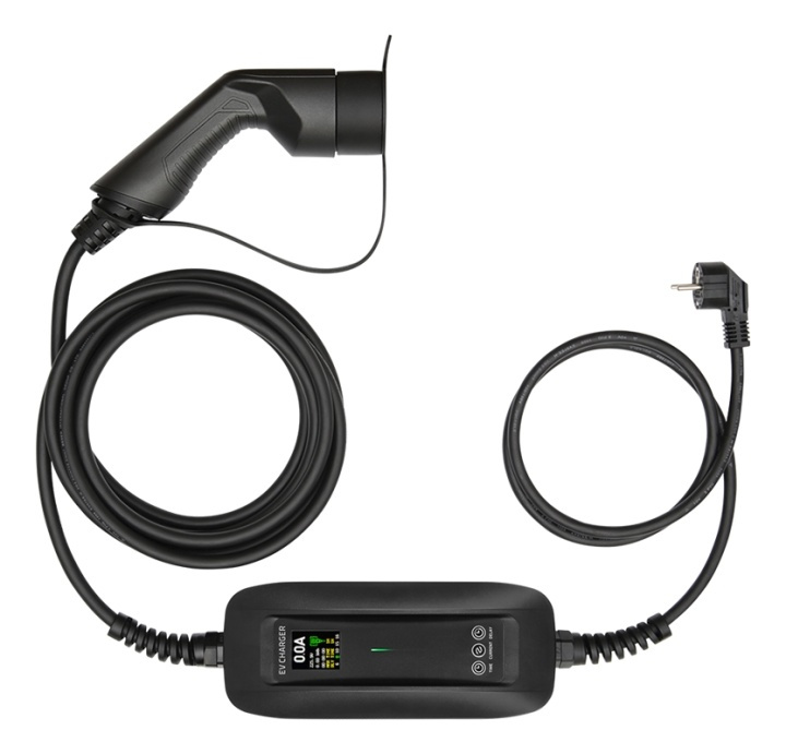 DELTACO e-Charge, kabel Mode2, Schuko - type 2, 6-16A, 4+1,5M i gruppen Bil / Elbil hos TP E-commerce Nordic AB (A16676)