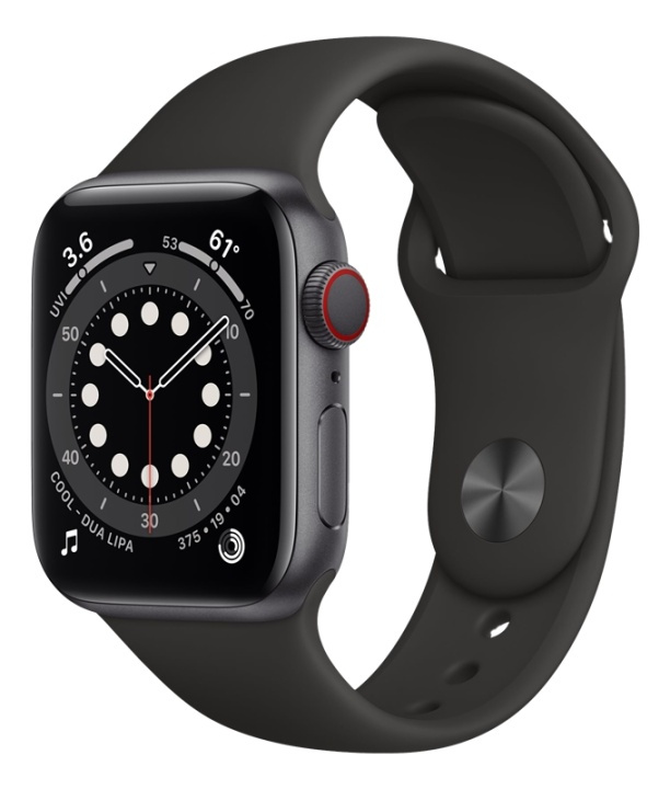 Smartwatch Apple Watch Series 6 GPS + LTE 40mm Space Gray AL i gruppen SMARTTELEFON & NETTBRETT / Trening, hjem og fritid / Apple Watch og tilbehør / Apple Watch hos TP E-commerce Nordic AB (A16758)
