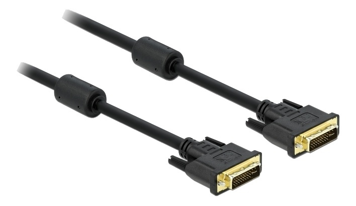 DeLock Cable DVI 24+5 male > DVI 24+5 male, 3 m, black i gruppen Datautstyr / Kabler og adaptere / DVI / Kabler hos TP E-commerce Nordic AB (A16825)