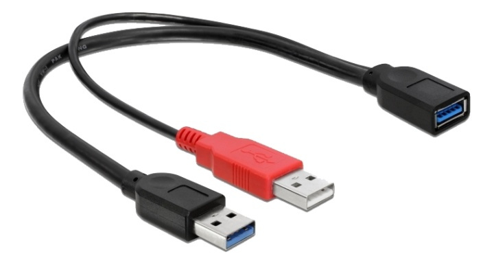 Delock Cable USB 3.0 type A male + USB type A male > USB 3.0 type A fe i gruppen Datautstyr / Kabler og adaptere / USB / USB-A / Kabler hos TP E-commerce Nordic AB (A16847)