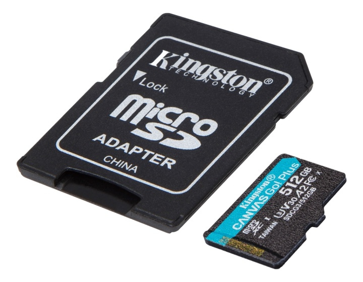 Kingston 512GB microSDXC Canvas Go Plus 170R A2 U3 V30 Card + ADP i gruppen Elektronikk / Lagringsmedia / Minnekort / MicroSD/HC/XC hos TP E-commerce Nordic AB (A16874)