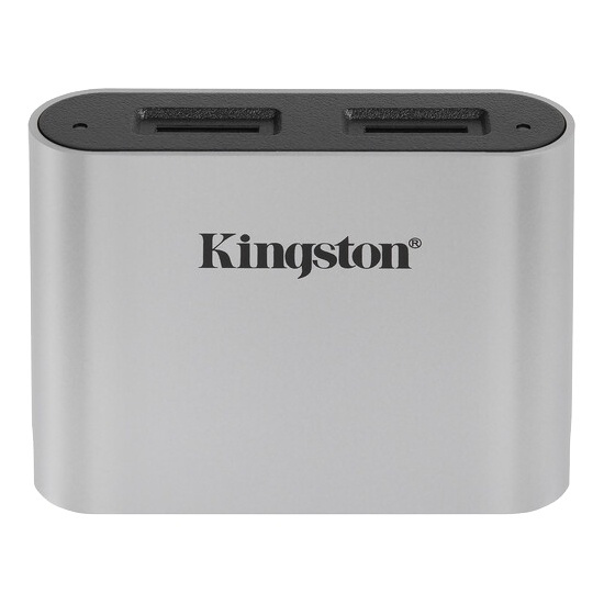 Kingston USB3.2 Gen1 Workflow Dual-Slot microSDHC/SDXC UHS-II-kortleser for arbeidsflytstasjon i gruppen Elektronikk / Lagringsmedia / Minnekortleser hos TP E-commerce Nordic AB (A16883)