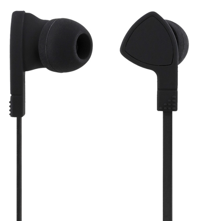 STREETZ in-ear headset, 1-button remote, 3.5mm, microphone, black i gruppen Elektronikk / Lyd & Bilde / Hodetelefoner & Tilbehør / Hodetelefoner hos TP E-commerce Nordic AB (A16931)