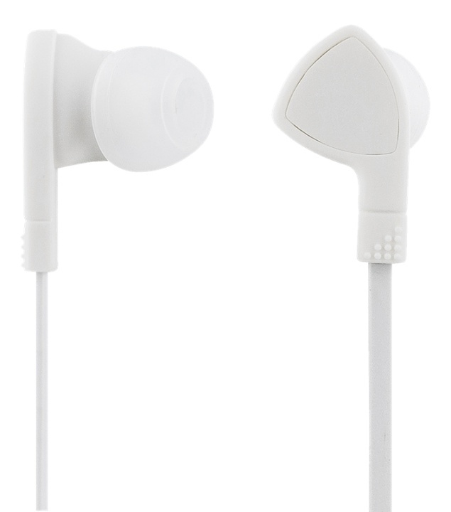 STREETZ in-ear headset, 1-button remote, 3.5mm, microphone, white i gruppen Elektronikk / Lyd & Bilde / Hodetelefoner & Tilbehør / Hodetelefoner hos TP E-commerce Nordic AB (A16932)