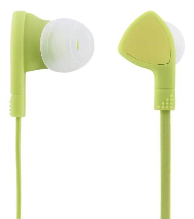 STREETZ in-ear headset, 1-button remote, 3.5mm, microphone, lime green i gruppen Elektronikk / Lyd & Bilde / Hodetelefoner & Tilbehør / Hodetelefoner hos TP E-commerce Nordic AB (A16934)