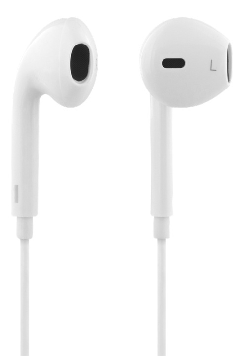 STREETZ semi-in-ear headset, answer button, 3.5mm, microphone, white i gruppen Elektronikk / Lyd & Bilde / Hodetelefoner & Tilbehør / Hodetelefoner hos TP E-commerce Nordic AB (A16937)