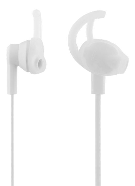 STREETZ stay-in-ear headset, 1-button remote, 3.5mm, microphone, white i gruppen Elektronikk / Lyd & Bilde / Hodetelefoner & Tilbehør / Hodetelefoner hos TP E-commerce Nordic AB (A16940)