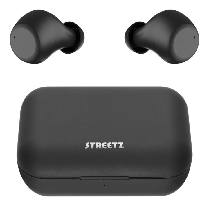 Streetz Trådløse in-ear-hodetelefoner med ladeetui, BT 5, TWS, svart i gruppen Elektronikk / Lyd & Bilde / Hodetelefoner & Tilbehør / Hodetelefoner hos TP E-commerce Nordic AB (A16948)