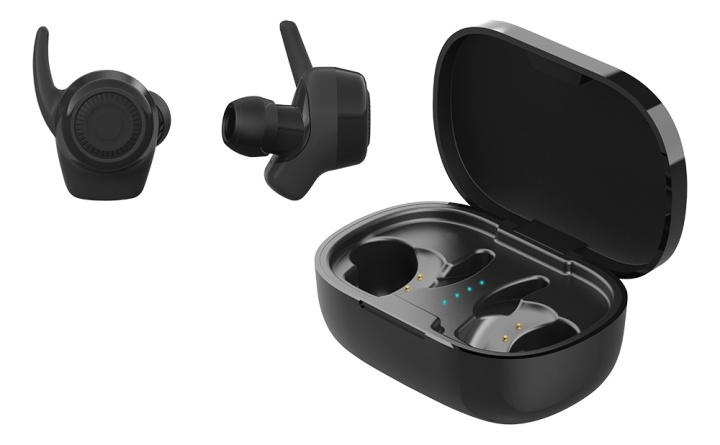 STREETZ Wireless stay-in-ear earbuds with charging case, sweat resista i gruppen Elektronikk / Lyd & Bilde / Hodetelefoner & Tilbehør / Hodetelefoner hos TP E-commerce Nordic AB (A16950)