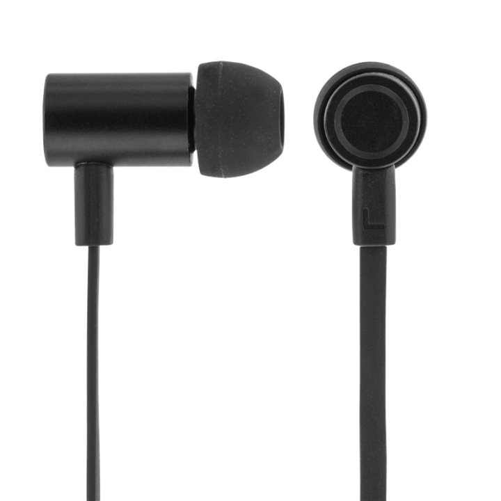 STREETZ in-ear headset, mikrofon, svarsknapp, 3,5mm, vattentäta, svart i gruppen Elektronikk / Lyd & Bilde / Hodetelefoner & Tilbehør / Hodetelefoner hos TP E-commerce Nordic AB (A16951)