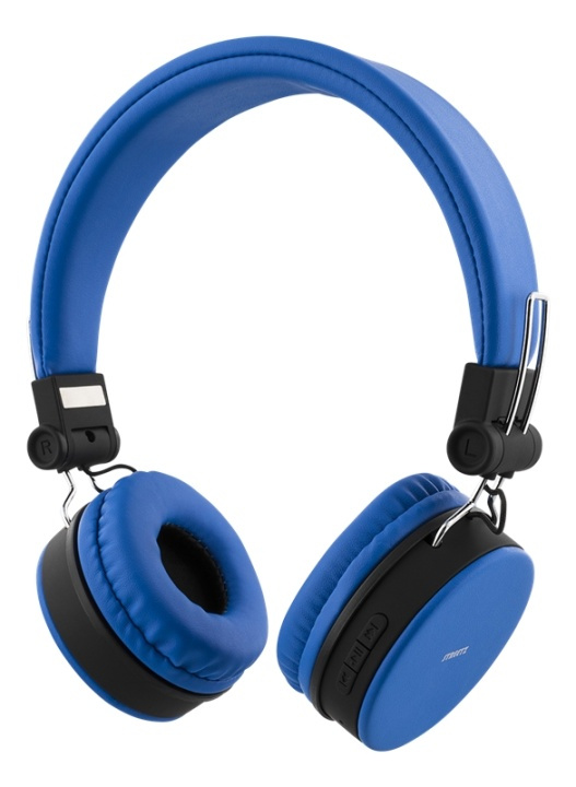 STREETZ Foldable on-ear BT headset, 3.5 mm, blue i gruppen Elektronikk / Lyd & Bilde / Hodetelefoner & Tilbehør / Hodetelefoner hos TP E-commerce Nordic AB (A16952)
