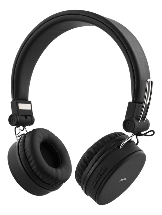 STREETZ Foldable on-ear BT headset, 3.5 mm, black i gruppen Elektronikk / Lyd & Bilde / Hodetelefoner & Tilbehør / Hodetelefoner hos TP E-commerce Nordic AB (A16954)