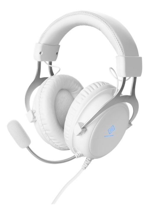 WHITE LINE WH85 Stereo gaming-hodesett, 57 mm drivere, hvit i gruppen Datautstyr / GAMING / Headset hos TP E-commerce Nordic AB (A16958)