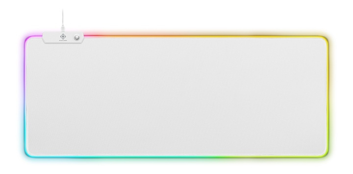WHITE LINE WMP90 RGB musematte, 900x360x4mm, 13 LED-moduser, hvit i gruppen Datautstyr / GAMING / Musematter hos TP E-commerce Nordic AB (A16988)