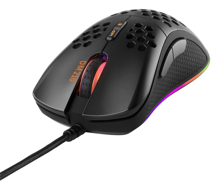 DELTACO GAMING DM210 lett gamingmus, RGB, svart i gruppen Datautstyr / GAMING / Mus hos TP E-commerce Nordic AB (A16991)
