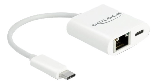 Delock USB Type-C™ Adapter zu Gigabit LAN 10/100/1000 Mbps mit Power D i gruppen Datautstyr / Kabler og adaptere / USB / USB-C hos TP E-commerce Nordic AB (A17046)