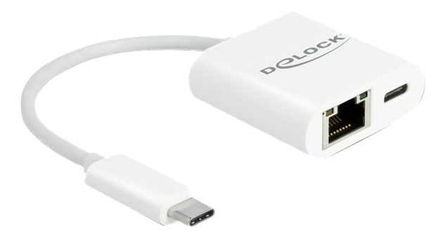 DeLOCK USB Type-CT-adapter til Gigabit LAN 10/100/1000 Mbps med Power D i gruppen Datautstyr / Kabler og adaptere / USB / USB-C hos TP E-commerce Nordic AB (A17046)