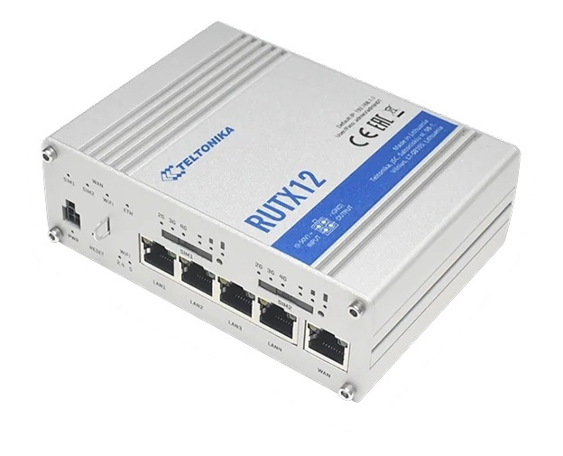 Teltonika RUTX12 Dual LTE Cat6 5xGE WIFI GPS Bluetooth i gruppen Datautstyr / Nettverk / Routere hos TP E-commerce Nordic AB (A17058)