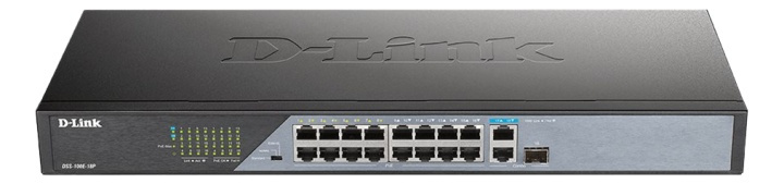 D-Link 18-port 10/100 ikke-administrert PoE-overvåkingsbryter med lang rekkevidde i gruppen Datautstyr / Nettverk / Switcher hos TP E-commerce Nordic AB (A17073)