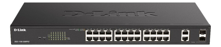 D-Link 26-port PoE+ Gigabit Smart Managed Switch i gruppen Datautstyr / Nettverk / Switcher hos TP E-commerce Nordic AB (A17077)