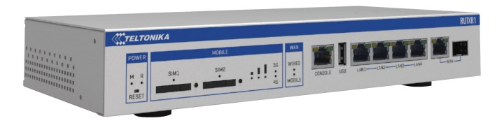 TELTONIKA RUTXR1 2x Sim 4x Eth 1x Combo SFP/Eth port rackmontert i gruppen Datautstyr / Nettverk / Switcher hos TP E-commerce Nordic AB (A17091)