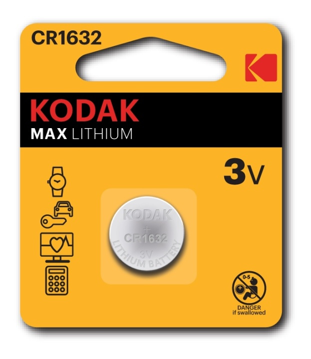 Kodak Kodak Max lithium CR1632 battery (2 pack) i gruppen Elektronikk / Batterier & Ladere / Batterier / knappcelle hos TP E-commerce Nordic AB (A17165)