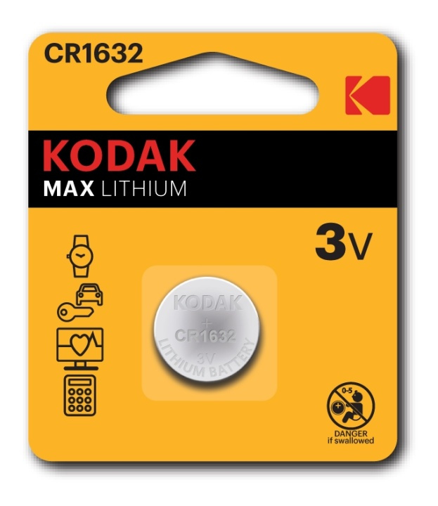 Kodak Max litium CR1632-batteri (2 stk.) i gruppen Elektronikk / Batterier & Ladere / Batterier / knappcelle hos TP E-commerce Nordic AB (A17165)