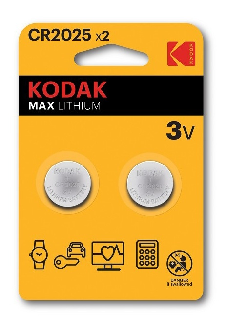Kodak Kodak Max lithium CR2025 battery (2 pack) i gruppen Elektronikk / Batterier & Ladere / Batterier / knappcelle hos TP E-commerce Nordic AB (A17167)