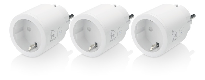 DELTACO SMART HOME strömbrytare, WiFi, 1xCEE 7/3, 10A, timer, 3-pack i gruppen HJEM, HUS OG HAGE / Smarthus / Smart plugs hos TP E-commerce Nordic AB (A17193)