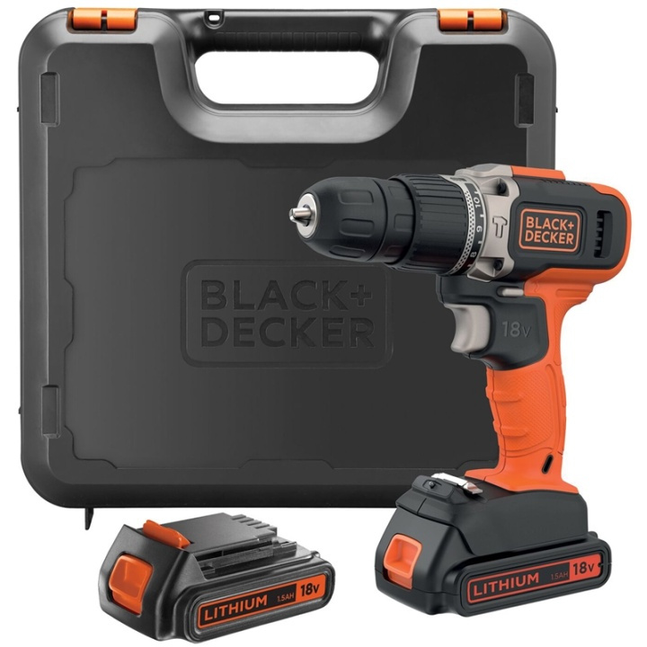Black+Decker Slagboremaskin 18V litium-ion 2X1,5AH batt i gruppen HJEM, HUS OG HAGE / Verktøy / Drill hos TP E-commerce Nordic AB (A17557)