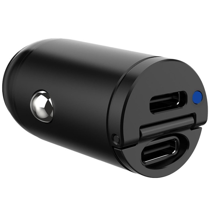 Celly Billader Mini 2xUSB-C PD 30W i gruppen SMARTTELEFON & NETTBRETT / Ladere og Kabler / Billader / Billader USB hos TP E-commerce Nordic AB (A17630)