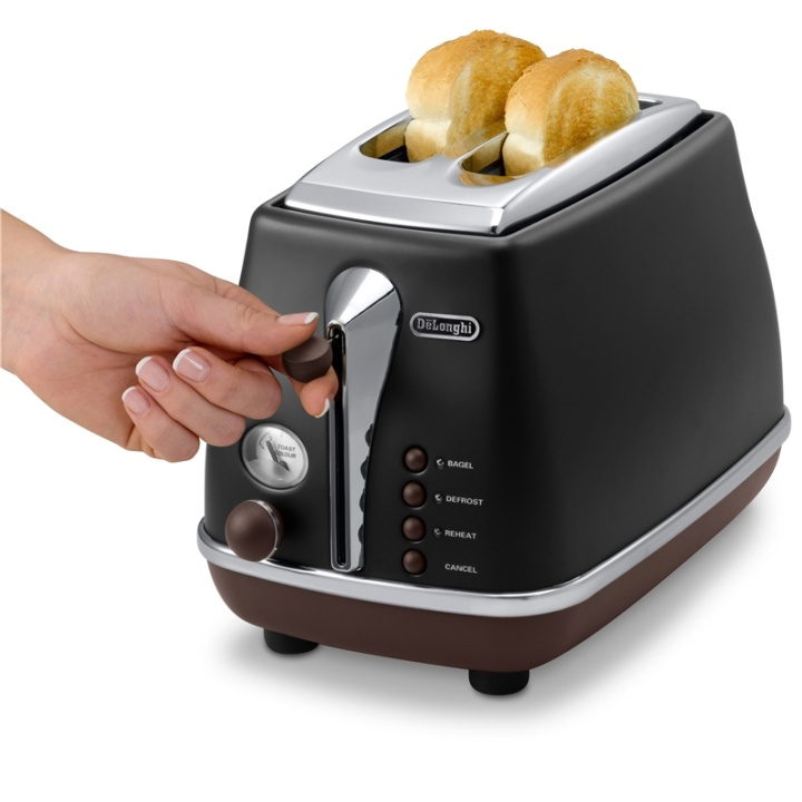 Delonghi Brødrister Icona Vintage Black C i gruppen HJEM, HUS OG HAGE / Husholdningsapparater / Brødristere og toastjern / Brødristere hos TP E-commerce Nordic AB (A17735)