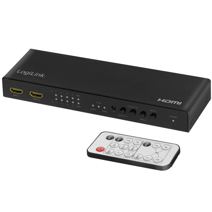LogiLink HDMI-matrisebryter 4K/60 Hz ARC HDCP HDR CEC i gruppen Datautstyr / Kabler og adaptere / HDMI/VGA/DVI-switcher hos TP E-commerce Nordic AB (A17896)
