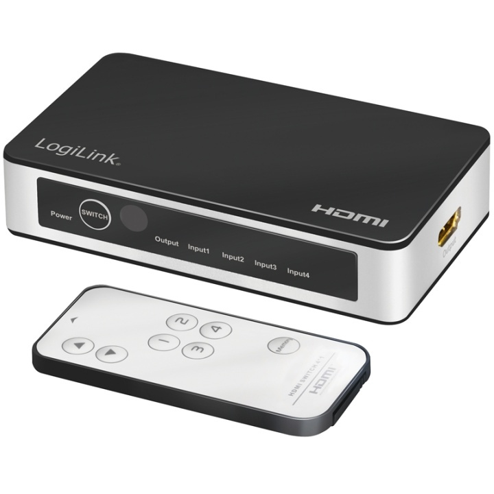 LogiLink HDMI-switch 4 in 1 ut. 4K/60Hz i gruppen Datautstyr / Kabler og adaptere / HDMI/VGA/DVI-switcher hos TP E-commerce Nordic AB (A17904)