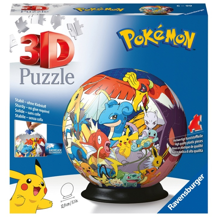 Ravensburger 3D Puzzle-Ball Pokémon 72p i gruppen LEKER, BARN OG BABY / Leker / Puslespill hos TP E-commerce Nordic AB (A17992)